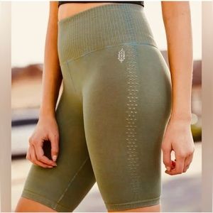 FP Movement by Free People Olive Seamless High-Waist Bike Shorts